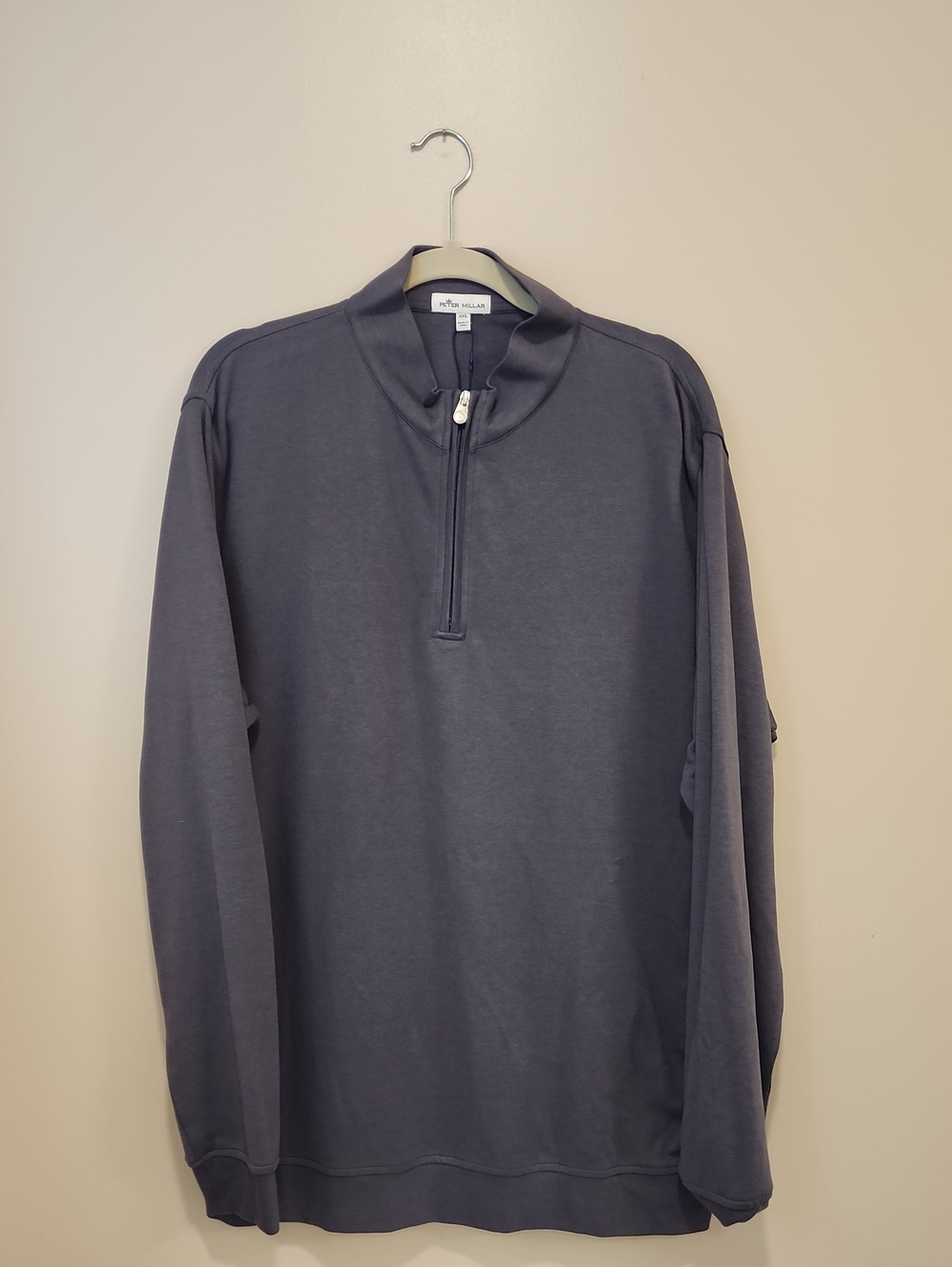 Peter Millar Crown Comfort Quarter-Zip Pullover Iron Gray Golf Mens size XXL NWT